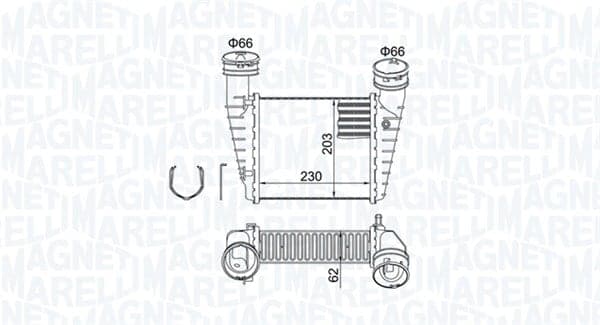 Tarpinis oro aušintuvas — MAGNETI MARELLI 351319205210