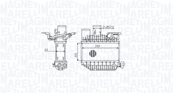 MAGNETI MARELLI 351319205310 Tarpinis oro aušintuvas