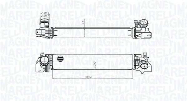 MAGNETI MARELLI 351319205540 Tarpinis oro aušintuvas