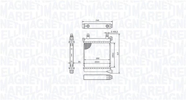 Variklio aušinimo radiatorius — MAGNETI MARELLI 350213214500