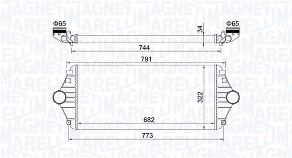 MAGNETI MARELLI 351319204600 Tarpinis oro aušintuvas