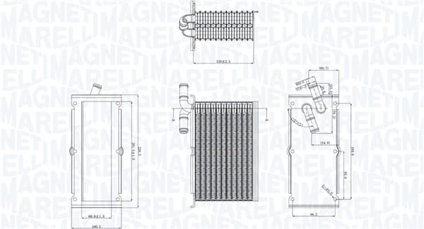 MAGNETI MARELLI 351319205430 Tarpinis oro aušintuvas