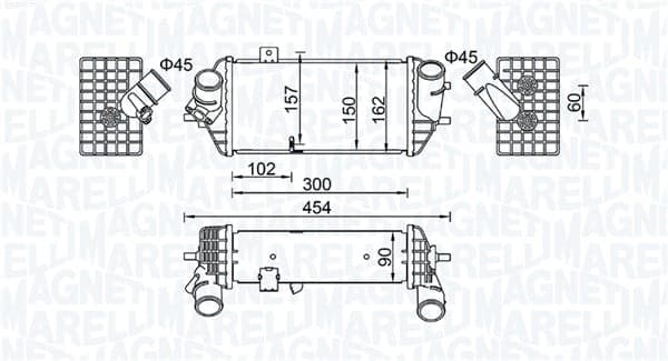 MAGNETI MARELLI 351319205690 Tarpinis oro aušintuvas