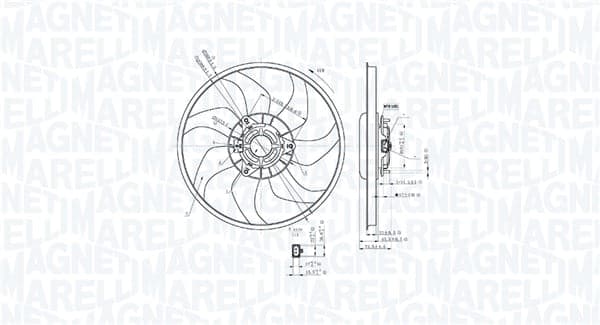 MAGNETI MARELLI Radiatoriaus ventiliatorius
