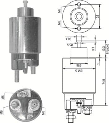 MAGNETI MARELLI 940113050354 Starterio solenoidinis jungiklis