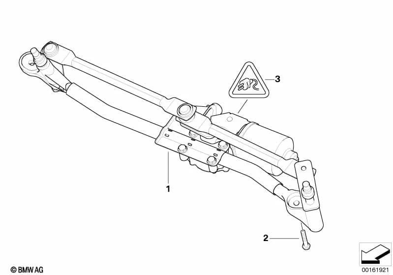 Wiper system, complete — X1 X1 E84 (2009–2013) — Single wiper parts