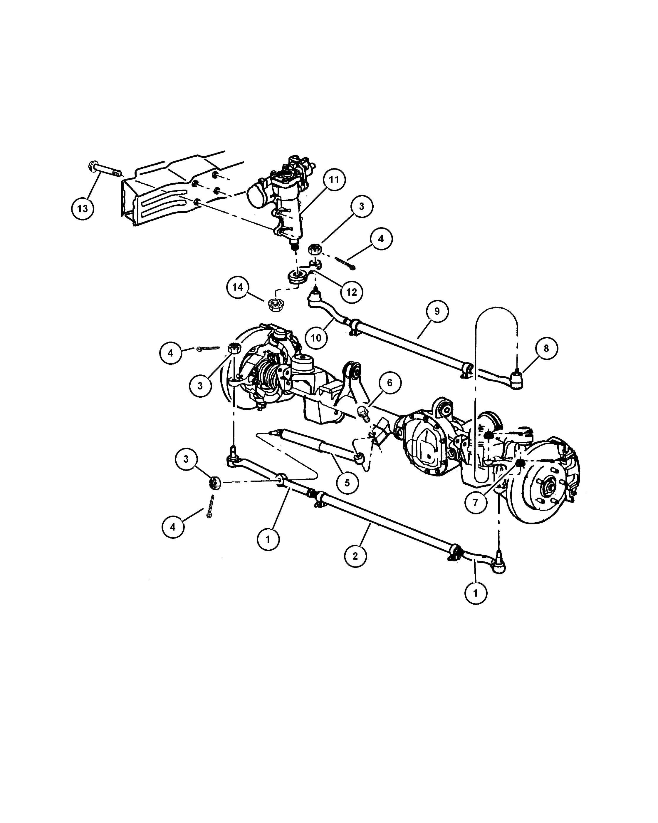 1999 W1 - GRAND CHEROKEE (CKD) (CKD, EXPORT, MEXICO) — 19 STEERING › 04 410 STEERING LINKAGE ASSEMBLY