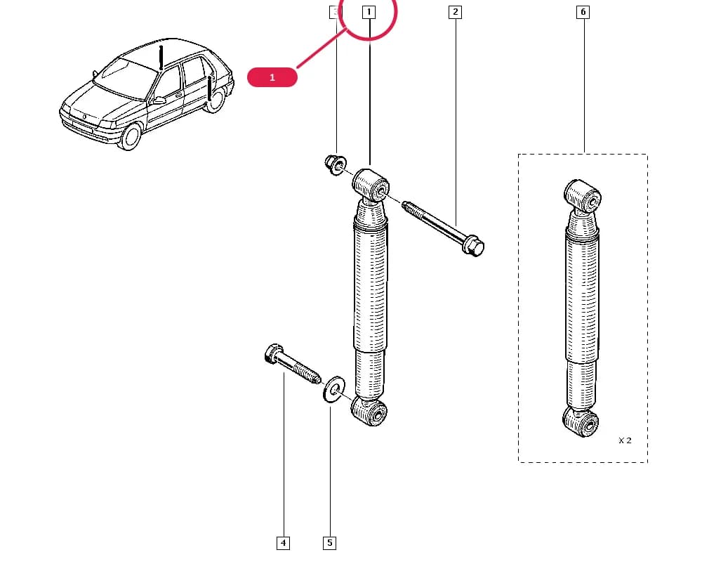 557B — Manual › 34 Rear non-bearing elements / Shock absorber