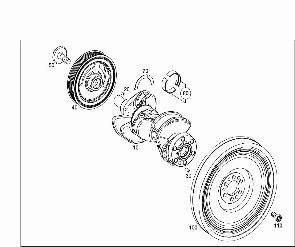 281.910 — 03 PARTS OF UNIT POWER PLANT › 015 CRANKSHAFT AND FLYWHEEL