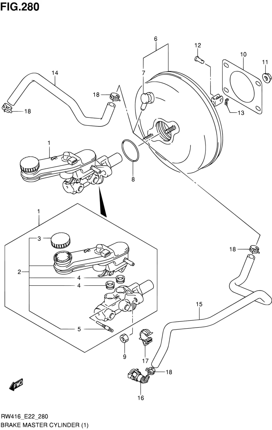 RW415-2 (MAGYAR) — Brake › 280 - BRAKE MASTER CYLINDER
