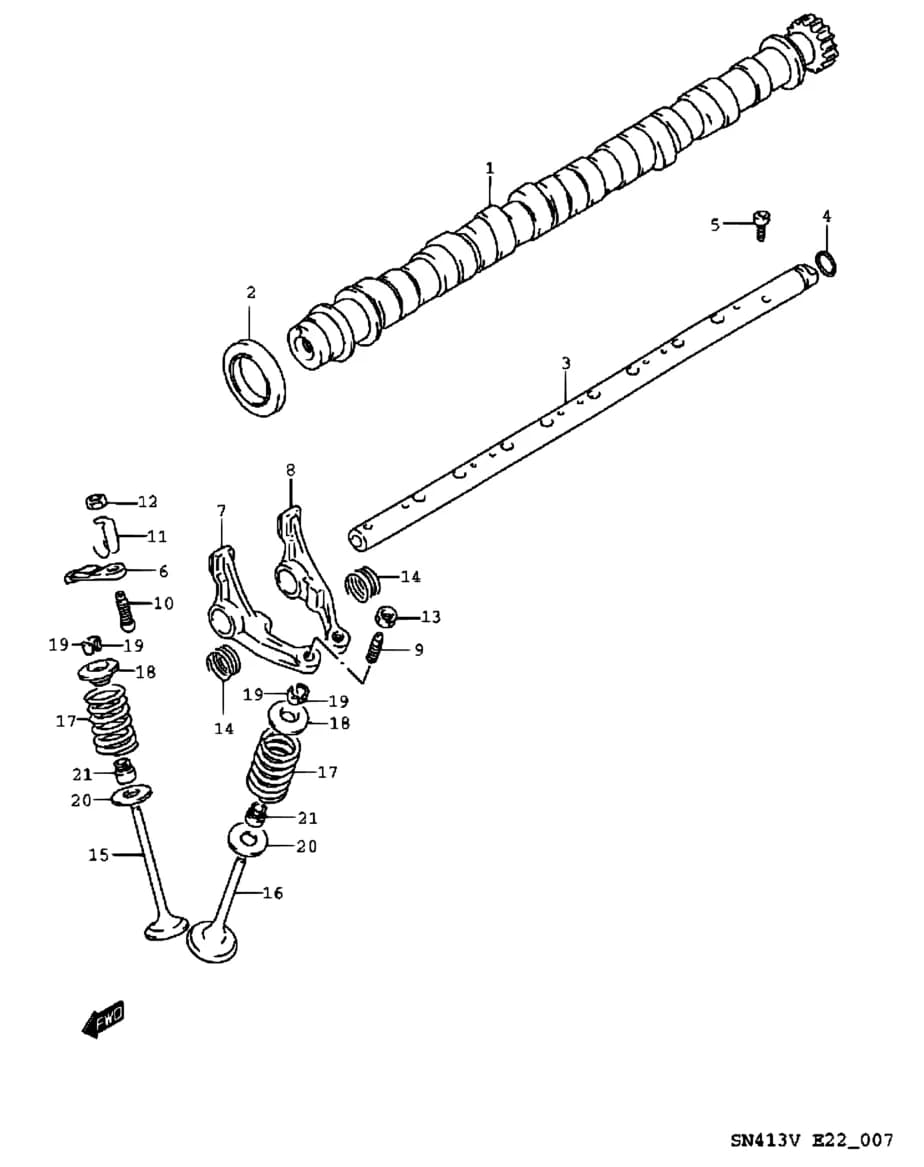 SN413V — Engine › 7 - CAM SHAFT